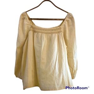 Banana Republic Women’s Size XL Off the Shoulder Shirred Neckline Elastic Cuffs